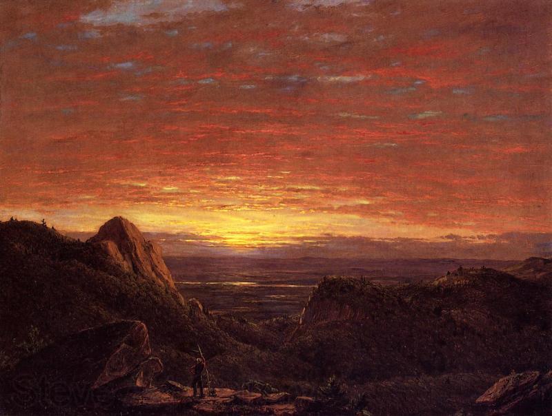 Frederic Edwin Church Morning, Looking East over the Hudson Valley from the Catskill Mountains France oil painting art